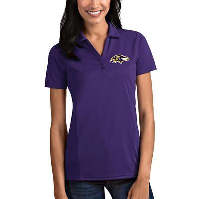 Men's Antigua Black Baltimore Ravens Compass Polo