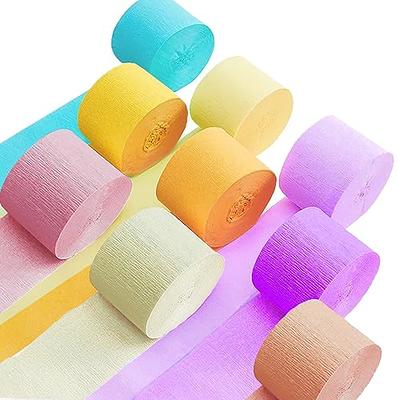 Rainbow Crepe Paper Streamers Color Birthday Paper Roll For