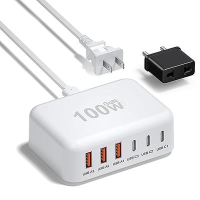 100W USB C Charger - Fast Charging Block GaN PD 3.0 USB Wall Charger  Multiport Power Adapter: 4 Ports USB C Laptop Cell Phone Charging Station  for