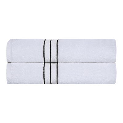 Superior Cotton Highly Absorbent Solid And Checkered Border Bath