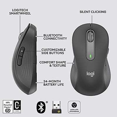 Logitech Signature M650 L for Business Wireless Mouse, for Large