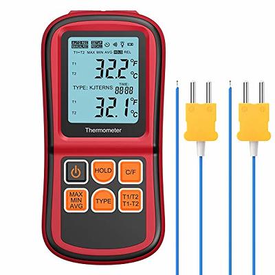 Digital k-Type Thermocouple Thermometer with Angled High Temperature  Surface Probe Sensor