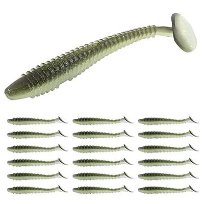 Buy SundayPro 100PCS Soft Fishing Lures for Bass, Soft Paddle Tail