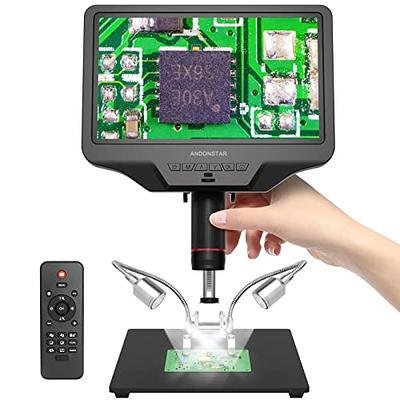 7 inch Coin Microscope, Elikliv 1080P LCD Digital Microscope with Wired  Remote,1200X Magnification Handheld Microscope with Video Recorder for Coin  Outdoor Observation PCB Repair 