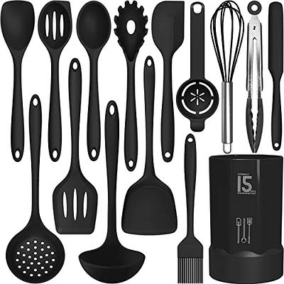 33 PCS Silicone Cooking Utensils Set, Kikcoin Wood Handle Kitchen Utensils  Set with Holder, Spatulas Silicone Heat Resistant Cooking Gadgets for  Nonstick Cookware, Creamy Pink - Yahoo Shopping