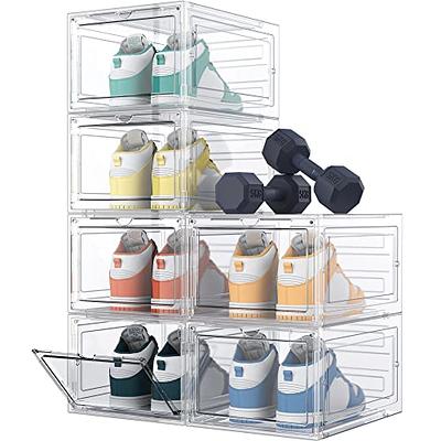 HOMIDEC Shoe Storage, 6 Pack Shoe Organizer Clear Hard Plastic Shoe Box, Shoe  Boxes Clear Plastic Stackable, Shoe Boxes with Lids for Size 13, Transparent  - Yahoo Shopping