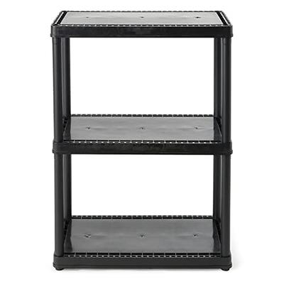 HealSmart 3-Tier Heavy Duty Foldable Metal Rack Storage Shelving Unit with Wheels, Up to 750 lbs Capacity, Black