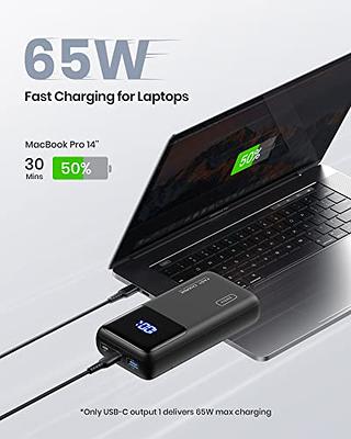 INIU Power Bank, 25000mAh 65W USB C Laptop Portable Charger, PD QC Fast  Charging 3-Output