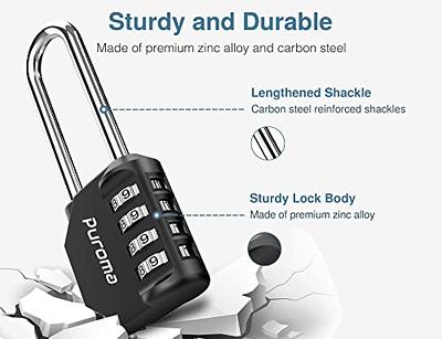 Puroma 1 Pack Combination Lock 4 Digit Locker Lock Outdoor Waterproof  Padlock for School Gym Locker, Sports Locker, Fence, Toolb