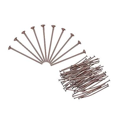 MECCANIXITY 600Pcs Flat Head Pins for Jewelry Making 40mm Brass