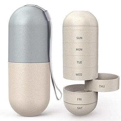 7-day Waterproof Metal Pill Organizer: Stackable, Bpa-free, And