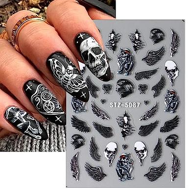 PIRATE SKULLS and Crossbones Nail Decals 37 White or Black Waterslide  Pirate Flag Nail Art. Gothic Nail Art, Skull Nails, Halloween - Etsy Israel