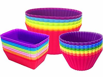 Reusable Cupcake Liners 36 Pcs Silicone Lunch Box Dividers, Non