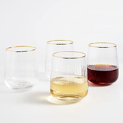 Julie Gold Set of 4 Stemless Wine Glasses – Mikasa