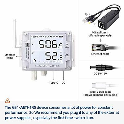 UbiBot WS1 Cloud-based WiFi and Sim Version Temperature Sensor, Wireless 2.4ghz Temperature and Humidity Monitor