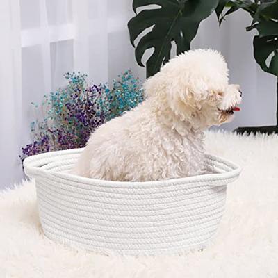 ABenkle Rope Basket, Small Storage Basket, Gift Basket, Rectangle