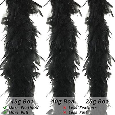 Larryhot 45g Black Feather Boa - 2 Yards Turkey Boa Feathers for Party  Bulk,Halloween,Wedding,Centerpieces,Concert,Costume and Home Decoration(45g-Black)  - Yahoo Shopping