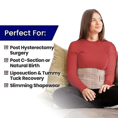 Postpartum Belly Band & Belly Wrap, C Section Belly Binder & Abdominal  Binder, Post Surgery & Pregnancy Tummy Tuck or Hysterectomy Recovery  Support Girdle