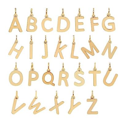 CHAWIN Initial N Letter Charms, Alphabet Charms Rose Gold