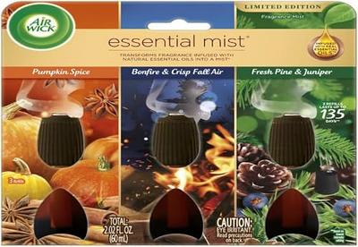 Air Wick Plug in Scented Oil Refill, 5ct, Bonfire and Crisp Fall Air,  Essential Oils, Air Freshener Fall Scent, Fall décor