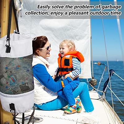 1 Pack, Portable Boat Trash Bags Outdoor Boats Trash Container Medium Hoop  Mesh Trash Bags Reusable Boat Garbage Container Boat Cabin Storage For Men  Women Adults Boat Kayak Camper Fishing Sea