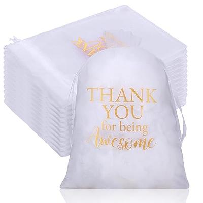 48 PC 6.5x9 Bulk Personalized Medium Thank You Kraft Paper Gift Bags