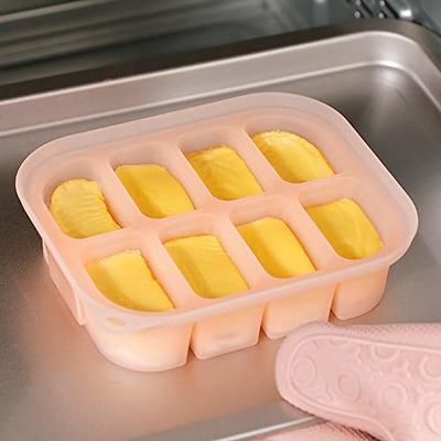 6 Pcs Silicone Baby Food Storage Containers Baby Food Freezer Tray with  Lids Silicone Baby Food Freezer Storage Tray Breast Milk Freezer Tray Baby
