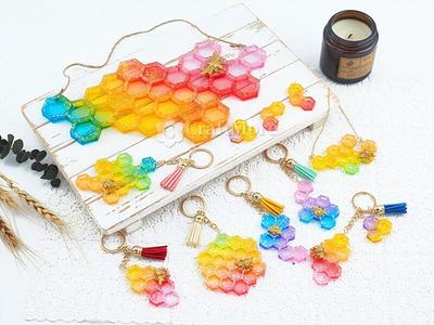 Keychain Resin Crafts UV Epoxy Casting Molds Silicone Mould