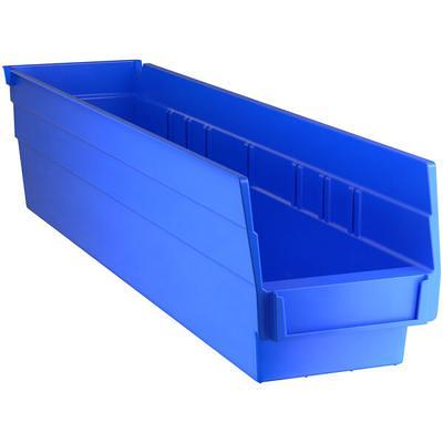 Quantum Storage Single Side Metal Shelving Unit with 48 Assorted Bins —  12Inch x 36Inch x 75Inch Rack Size, Blue, Model QSBU-230240BL - Yahoo  Shopping