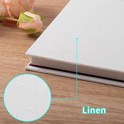 Self-adhesive Photo Album With Magnetic Pages For 3x5, 4x6, 5x7, 6x8, 8x10,  8.5x11, 11x10.6 Photos, Diy Scrapbook With 40 Pages Linen Cover Including  Metal Pens And Diy Accessories, 11x10.6 Inches