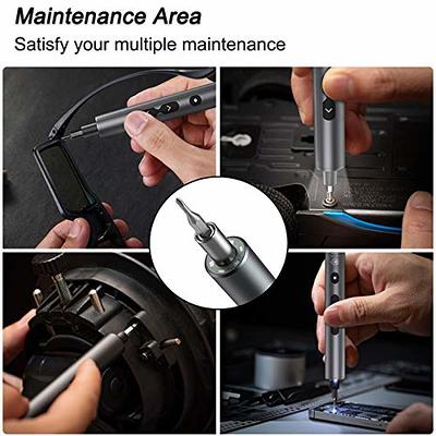 Electric Screwdriver, 28 In 1 Mini Cordless Torque Screwdriver Tool, Power  Precision Screwdriver Set with 24 Bits, LED Light, Magnetizer, Rechargeable  Electronic Repair Kit for Phone Laptop Watch - Yahoo Shopping
