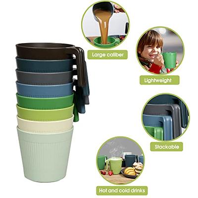 shopwithgreen Coffee Mugs Set of 8, Plastic Coffee Cups Set, 16.9 OZ Unbreakable  Coffee Mugs with Handle Reusable Camping/Dorm/RV Drinking Cups for  Adults/Kids Microwave & Dishwasher Safe - Yahoo Shopping