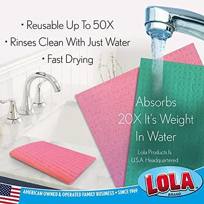 LOLA Swedish Dishcloths for Kitchen - 30 Pack, Ultra Absorbent Eco Friendly  Cleaning Cellulose Sponge Dish Cloths, No Odor, Reusable Paper Towels