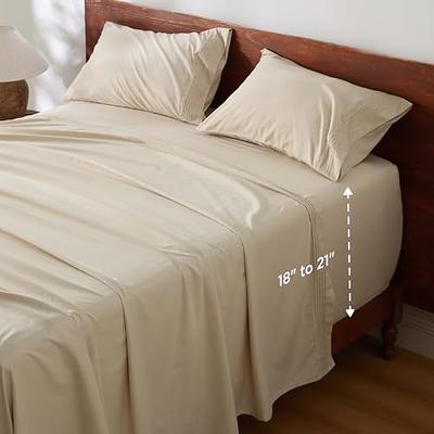 Bedsure Deep Pocket Queen Sheets Set - Fits Mattresses Up to 21