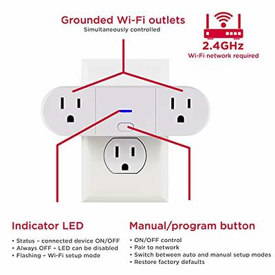 Kasa Smart Plug HS103P4, Smart Home Wi-Fi Outlet Works with Alexa, Echo,  Google Home & IFTTT, No Hub Required, Remote Control, 15 Amp, UL  Certified,4-Pack , White 