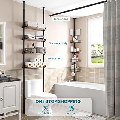 ALLZONE Shower Caddy Corner, 4 Tier Shower Organizer, Rustproof Stainless Shower  Shelves, No Drilling Shower Rack, Stylish Shower Storage and Shower Shelf  for Inside Shower, 56-114 Inch, Black - Yahoo Shopping