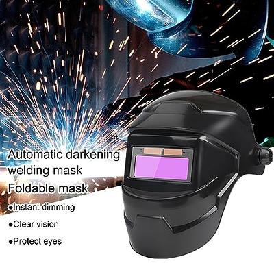 DEKOPRO Welding Helmet Auto Darkening Solar Power Welding Mask Hood for TIG  MIG ARC Welder Helmet Orange Black