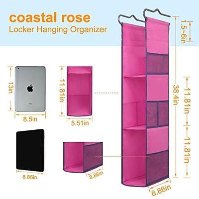 SimpleHouseware 5 Shelves Hanging Closet Organizer, Pink