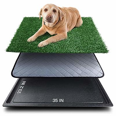 25 in. x 20 in. Puppy Pet Potty Training Pee Pad Mat Tray Artificial Grass