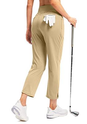 Soothfeel Women's Golf Pants with 5 Pockets High Waisted Stretch Sweatpants  Travel Athletic Work Ankle Pants for Women (Khaki, XS) - Yahoo Shopping