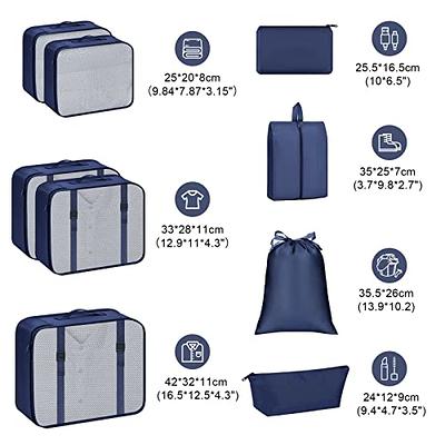 DIMJ Packing Cubes for Suitcase Organizer Bags Set for Carry on Suitcase  Lightweight Packing Cubes for Travel Cubes for luggage with Large  Toiletries