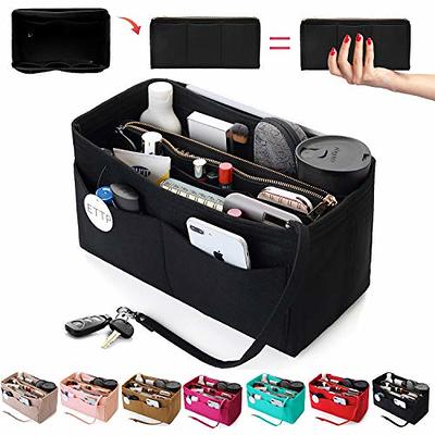 Purse Organizer Insert for Handbags, Premium Felt Organizer with Zipper  Pocket, Fit Speedy 35 (Large, Beige)