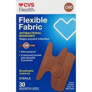 CVS Health Flexible Fabric Anti-Bacterial Bandages, Assorted Sizes, 100 ct  - Yahoo Shopping