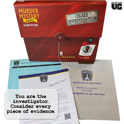 Murder Mystery Party Case Files Death by Chef's Knife by University Games  Ages 14+
