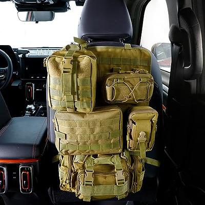 JDMON Universal Tactical Seat Back Organizer Hanger Molle Panel with 5  Detachable Multifunctional Storage Molle Pouch Suitable for Most Vehicel  Replacement for Chevy GMC Ford Jeep SUV Car Vans(Black) - Yahoo Shopping