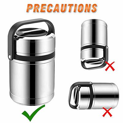 SSAWcasa Thermos for Hot Food, 3 Layered 88oz Food Thermos, Large Soup  Thermos for Adults, Wide Mouth Insulated Lunch Container, Stainless Steel  Lunch