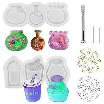 KyeeaDIY 2 Pieces Keychain Resin Molds Pendant Silicone Mold with