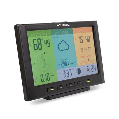 AcuRite Wireless Weather Station with Large Display, Atomic Clock, and  Hyperlocal Forecast (75077A3M) 