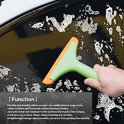 George All Purpose Silicone Squeegee For Car Glass Door Window Cleaning  Long Handle Small Squeegee For Car Window Windshield Mirror Bathroom 