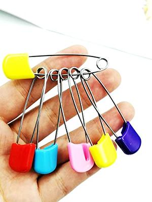 Diaper Pins, 50 Safety Pins Plastic Head Stainless Steel Diaper